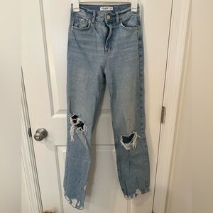 Pull&Bear High Rise Straight Denim - 0